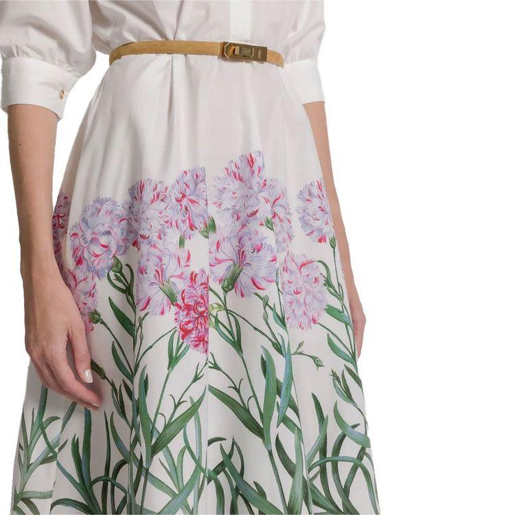 ALBERTA FERRETTI bijela haljina sa cvjetnim printom