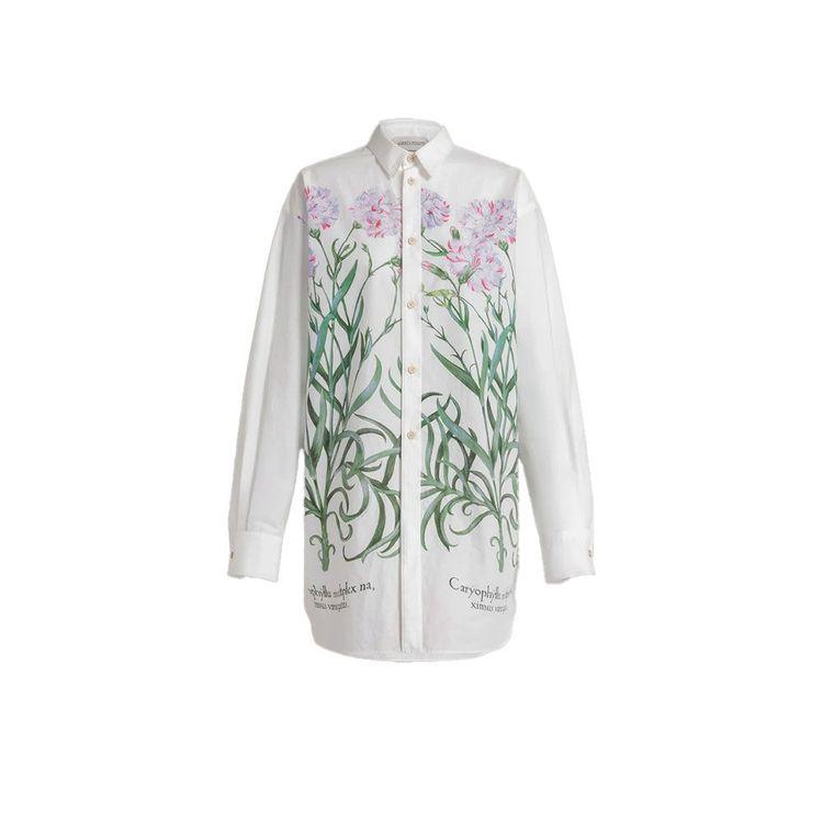 ALBERTA FERRETTI bijela ženska košulja sa cvjetnim printom
