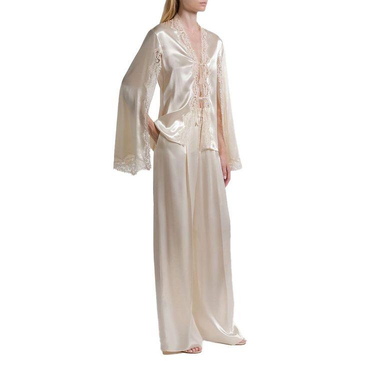 ALBERTA FERRETTI bež ženske široke pantalone