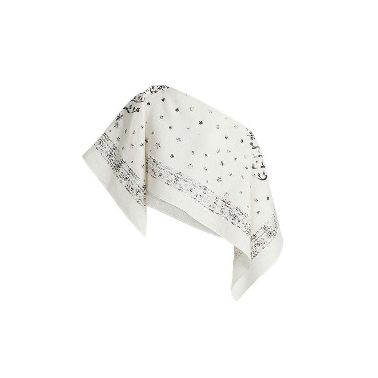 ALBERTA FERRETTI mliječno bijeli ženski laneni top sa cvjetnim printom