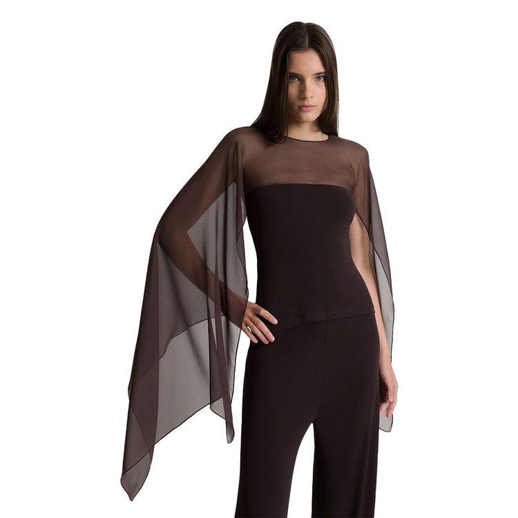 ALBERTA FERRETTI braon ženska bluza sa tilom