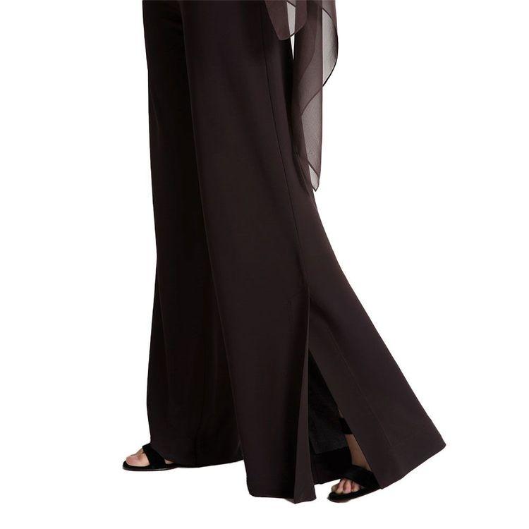 ALBERTA FERRETTI braon ženske pantalone od viskoze