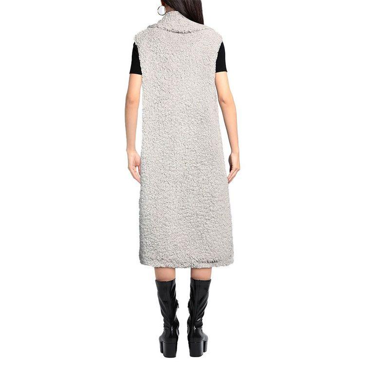 ANTONELLI svijetlo sivi teddy ženski prsluk