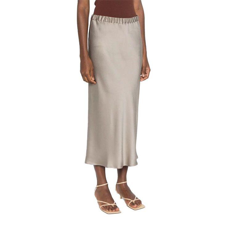 ANTONELLI tamno bež svilena suknja 