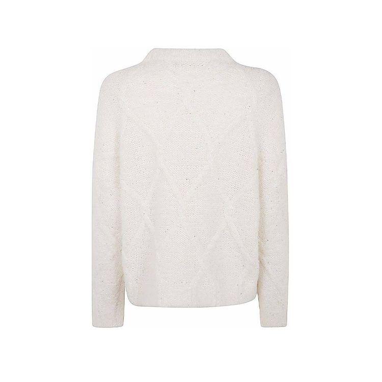 ANTONELLI mliječno bijeli ženski džemper sa perlicama