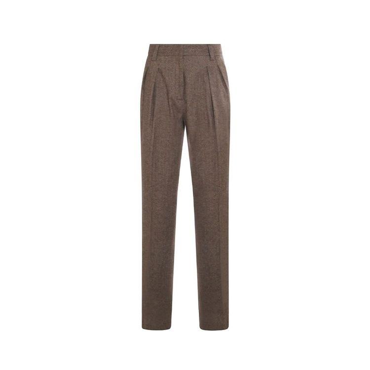 ANTONELLI braon ženske pantalone sa šarom riblje kosti