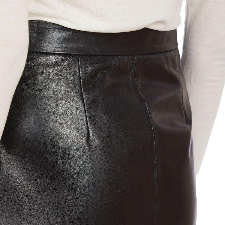 ANTONELLI crna kožna suknja