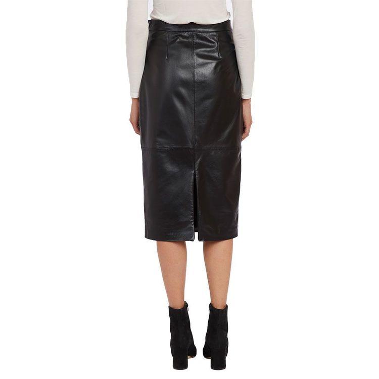 ANTONELLI crna kožna suknja