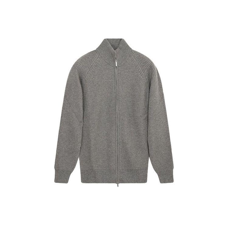 BARBA sivi muški džemper sa rajsferšlusom