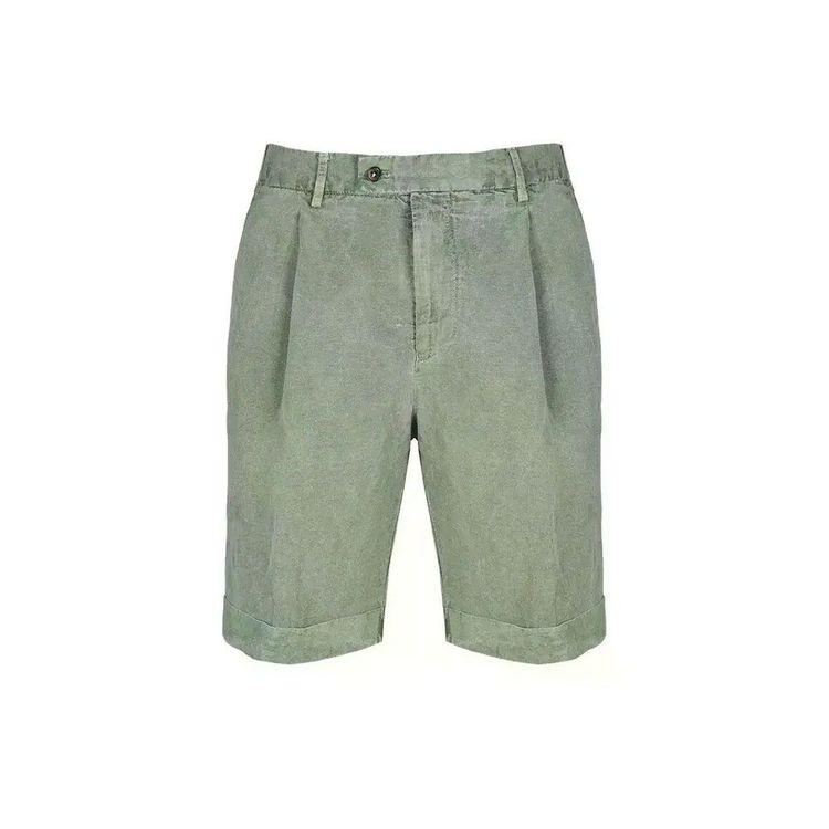 BERWICH maslinaste muške bermude od lana
