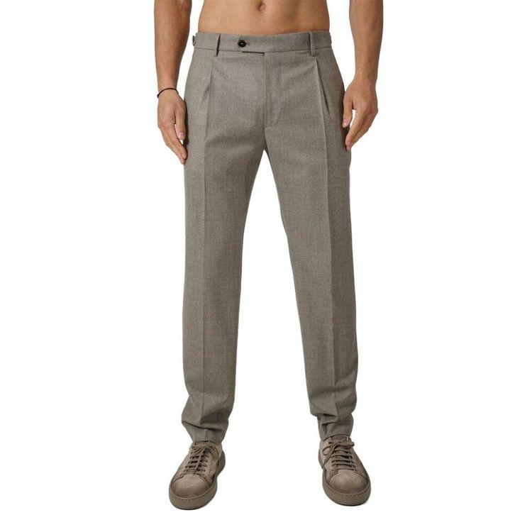 BERWICH tamno bež muške pantalone od vune