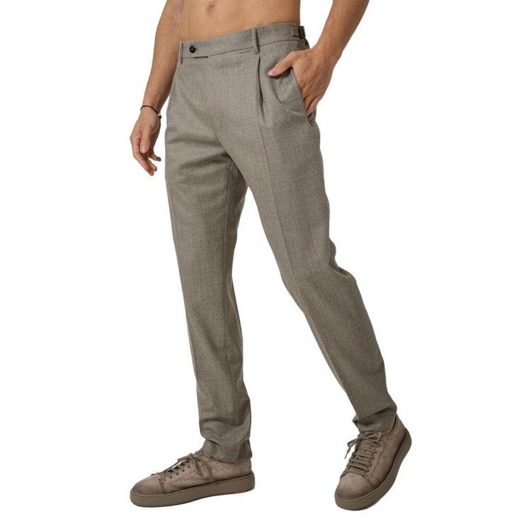 BERWICH tamno bež muške pantalone od vune