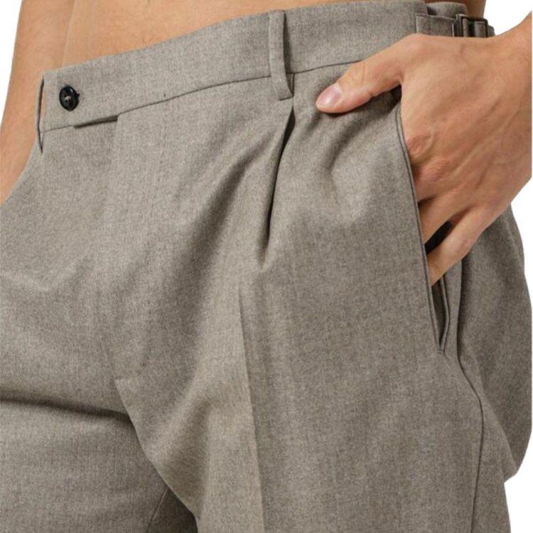 BERWICH tamno bež muške pantalone od vune