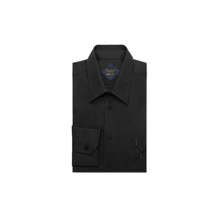 BILLIONAIRE slim fit crna muška košulja