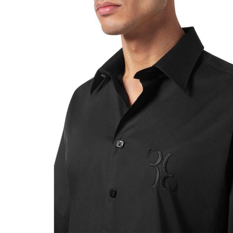 BILLIONAIRE slim fit crna muška košulja