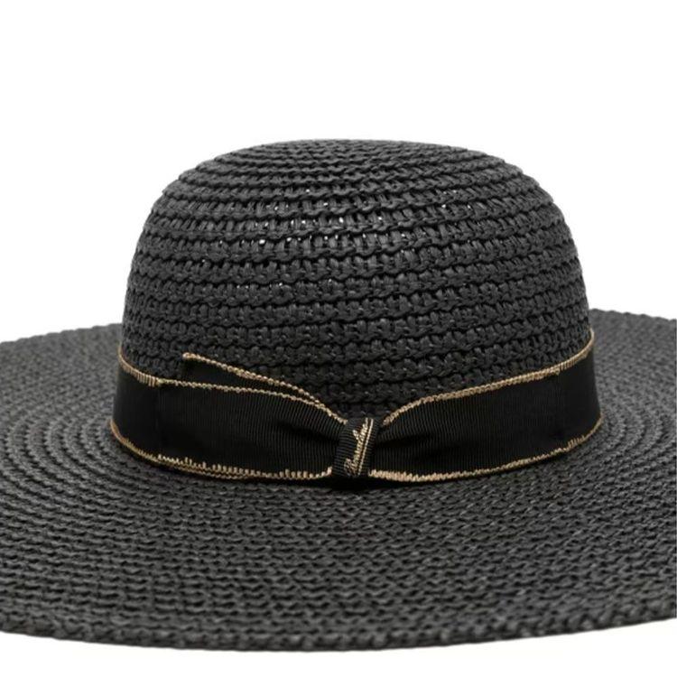 BORSALINO Marlene crni ženski šešir sa velikim obodom
