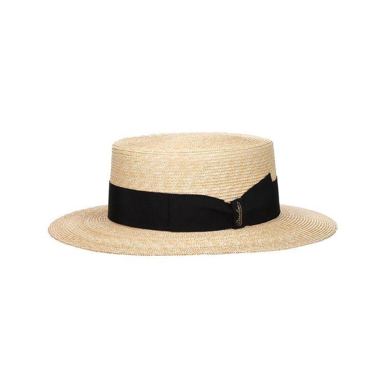BORSALINO Magiostrina bež unisex slameni šešir sa crnom trakom