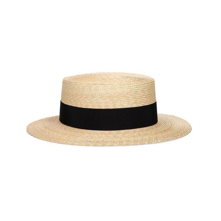 BORSALINO Magiostrina bež unisex slameni šešir sa crnom trakom