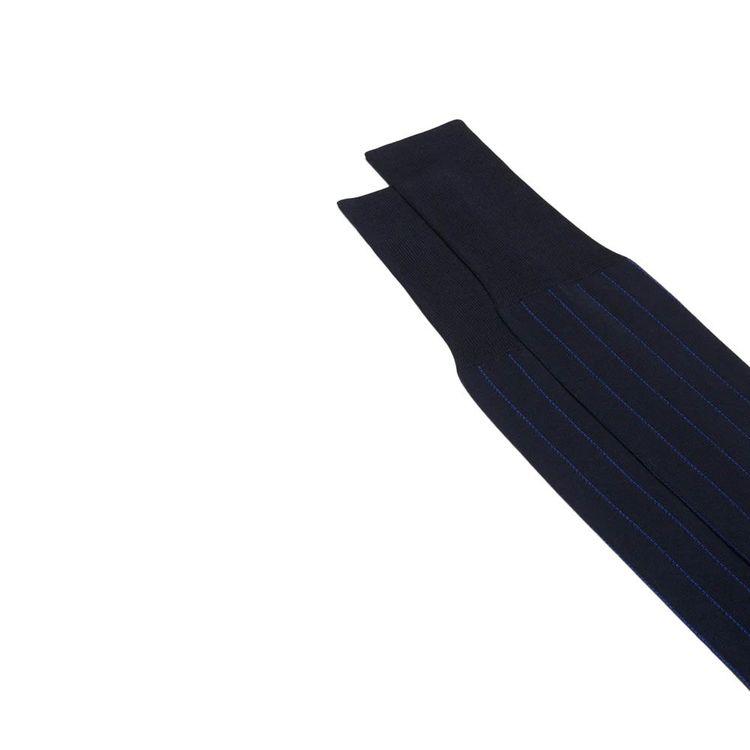 BRESCIANI teget muške Leone čarape sa plavim prugama