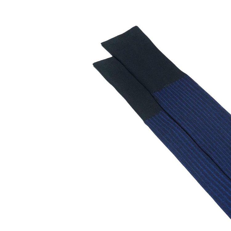 BRESCIANI teget muške Mario čarape sa plavim linijama