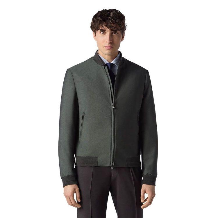 CORNELIANI maslinasta muška kratka jakna