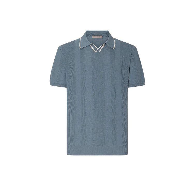 CORNELIANI petrolej muška končana majica