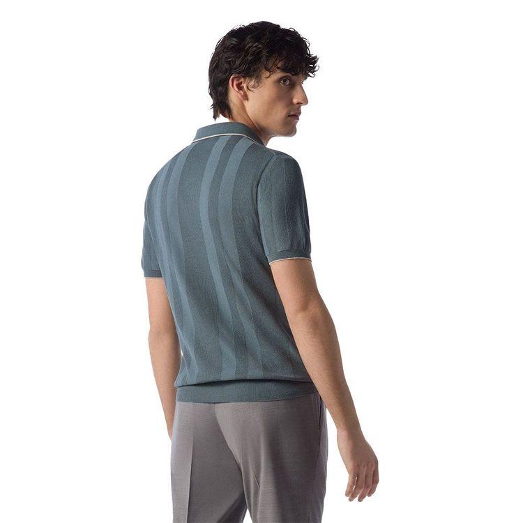 CORNELIANI petrolej muška končana majica