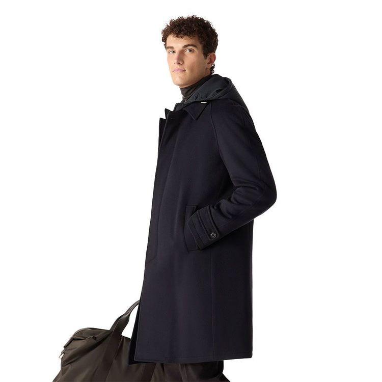 CORNELIANI crni muški vuneni kaput