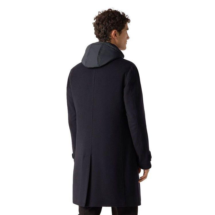 CORNELIANI crni muški vuneni kaput