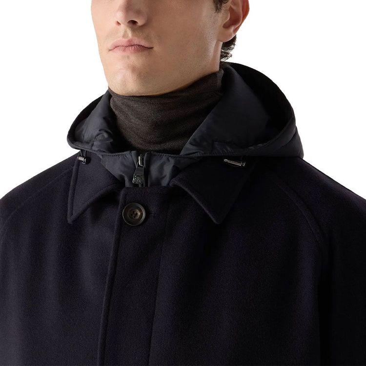 CORNELIANI crni muški vuneni kaput