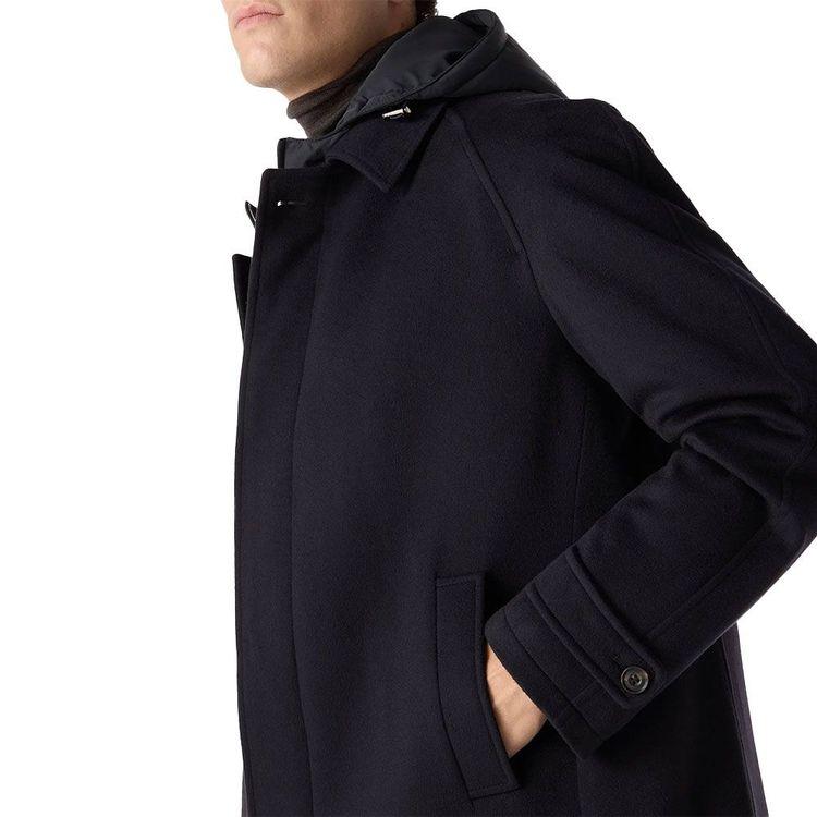 CORNELIANI crni muški vuneni kaput