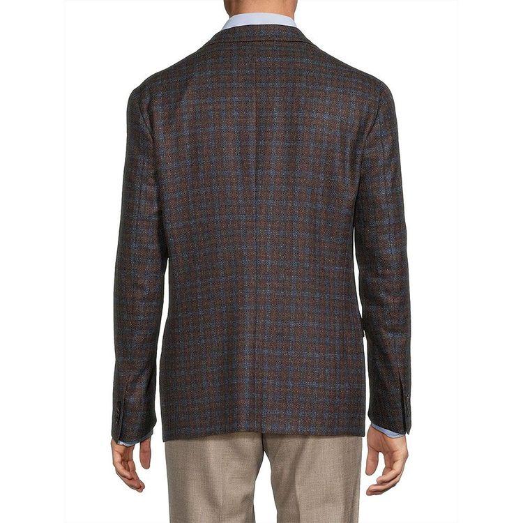 CORNELIANI braon-denim muški karo sako