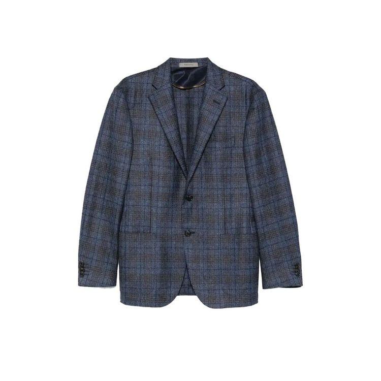 CORNELIANI denim-braon karo muški sako