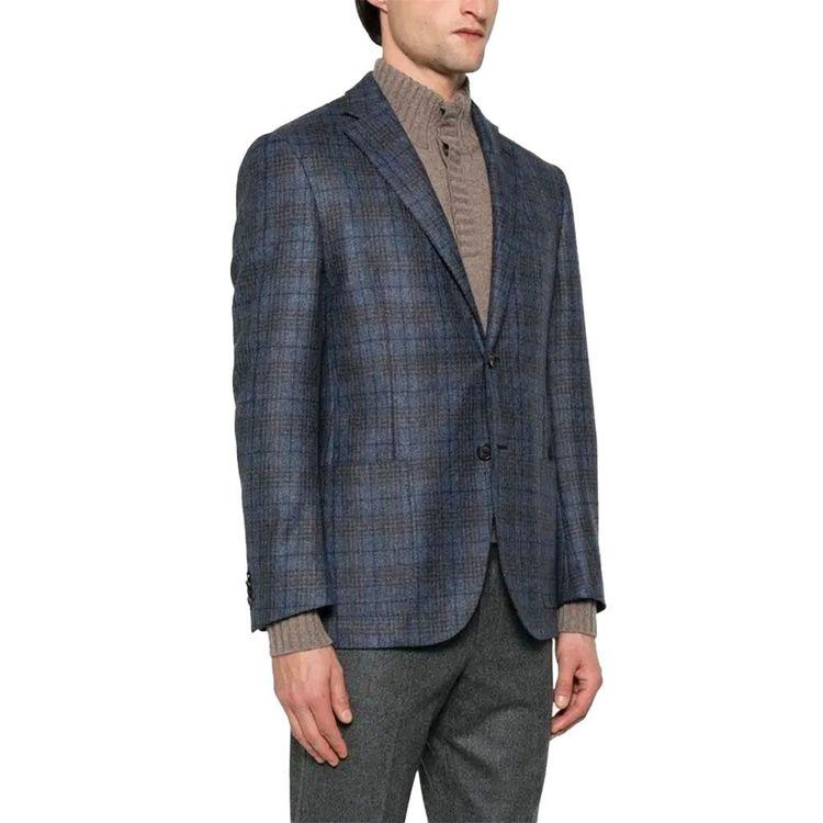 CORNELIANI denim-braon karo muški sako