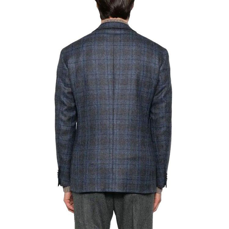 CORNELIANI denim-braon karo muški sako