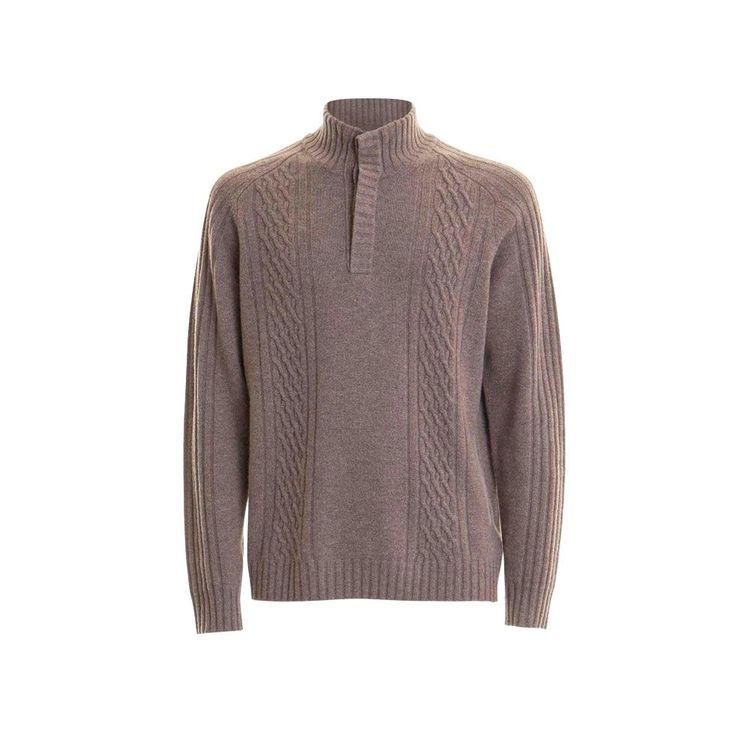 CORNELIANI svijetlo braon muški džemper