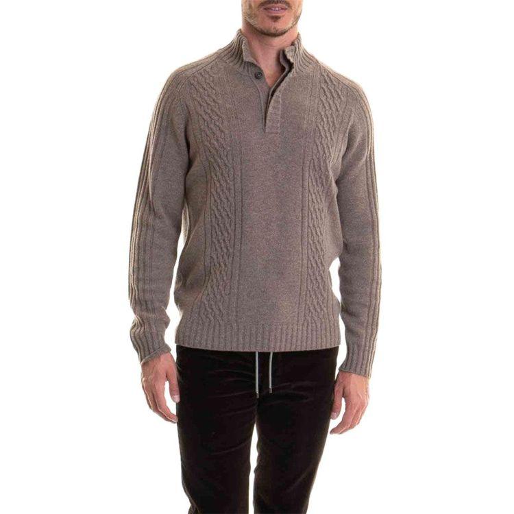 CORNELIANI svijetlo braon muški džemper