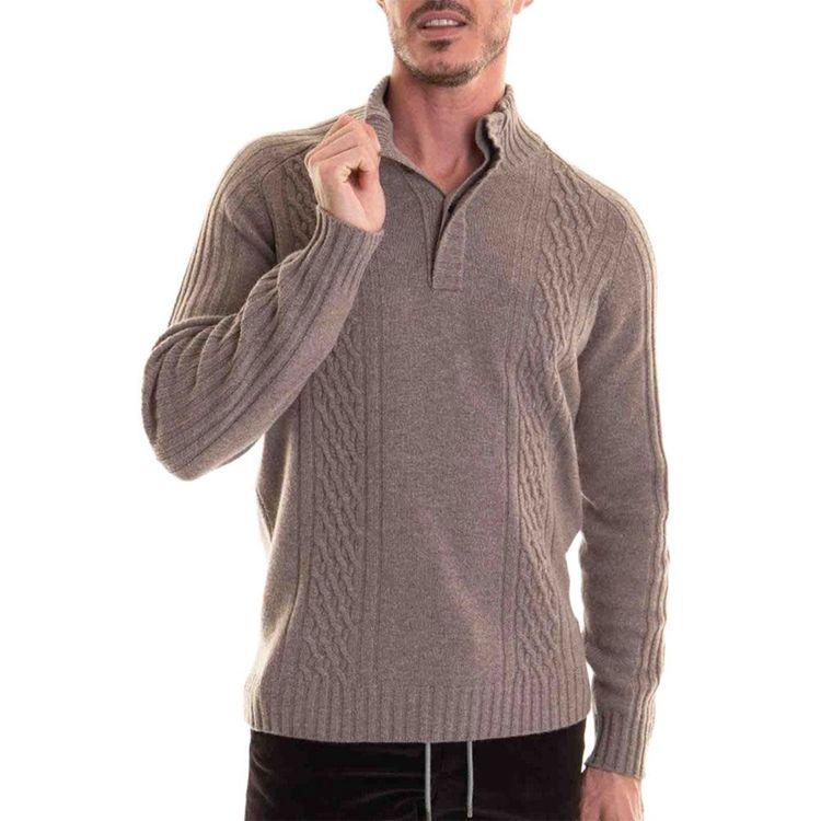 CORNELIANI svijetlo braon muški džemper