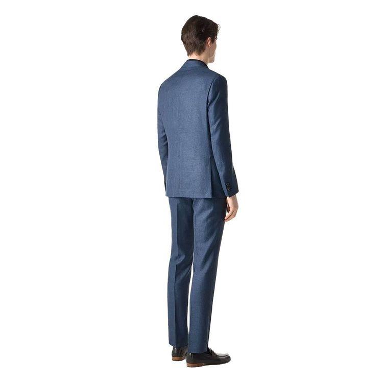 CORNELIANI tamno plavo muško odijelo sa sharkskin efektom