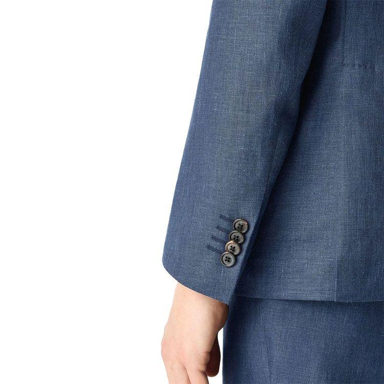CORNELIANI tamno plavo muško odijelo sa sharkskin efektom