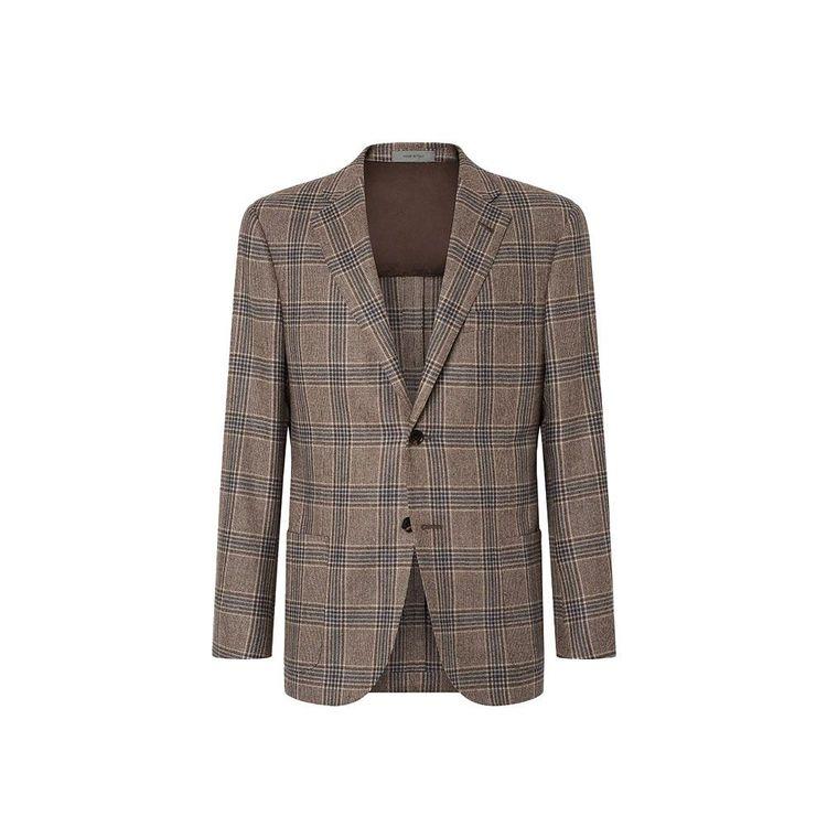 CORNELIANI braon karirani muški sako