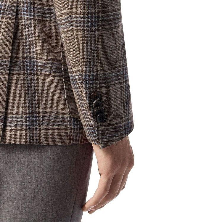 CORNELIANI braon karirani muški sako