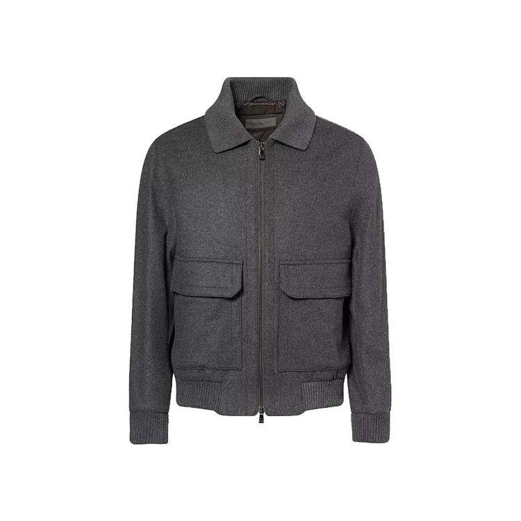 CORNELIANI siva muška bomber vunena jakna