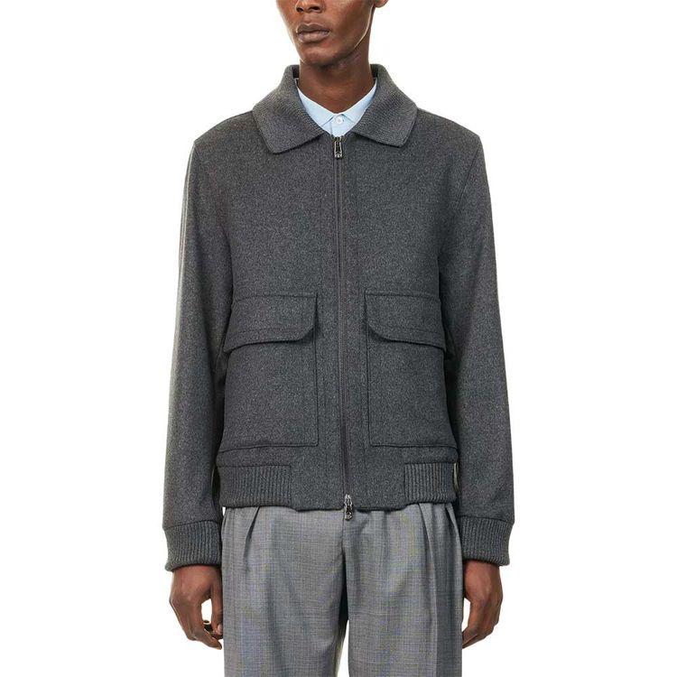 CORNELIANI siva muška bomber vunena jakna