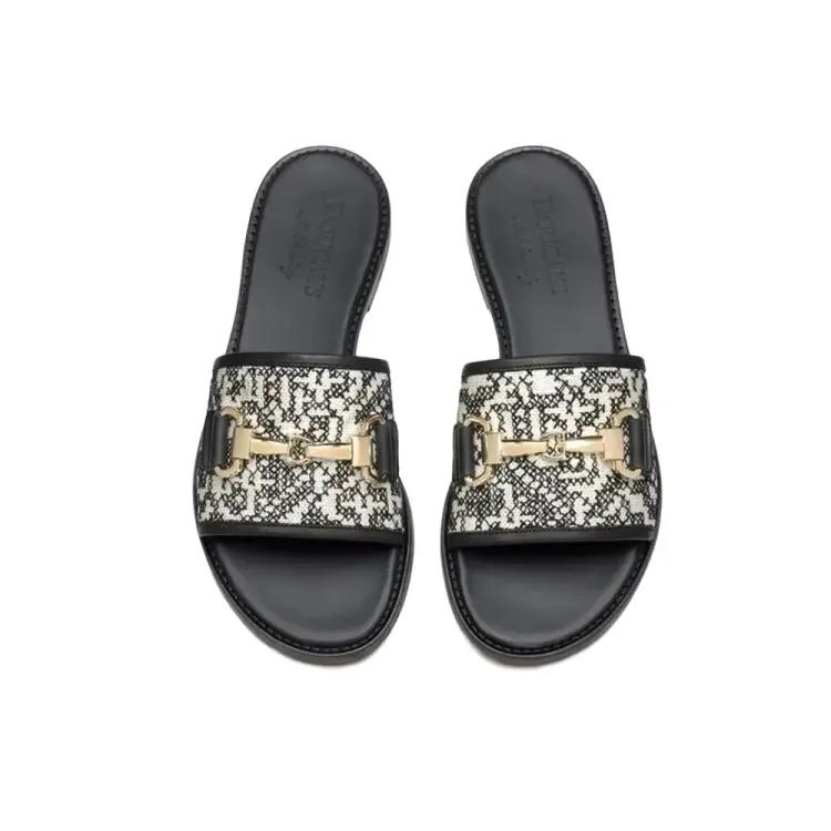 DOUCAL'S crno-bež ženske papuče