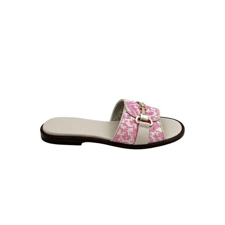 DOUCAL'S bijelo-roze ženske papuče