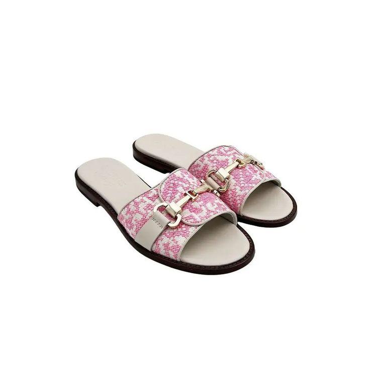 DOUCAL'S bijelo-roze ženske papuče