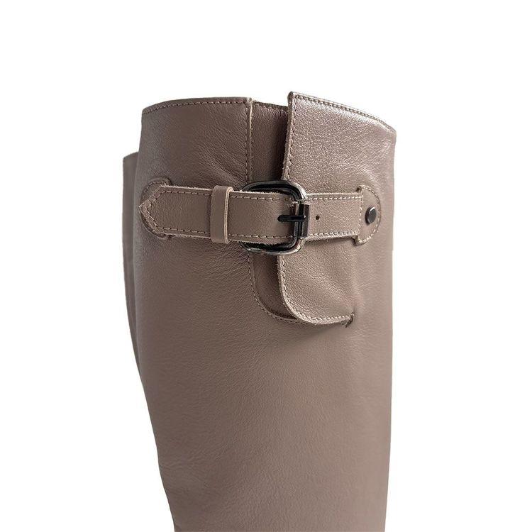 DOUCAL'S bež ženske čizme sa crnim đonom