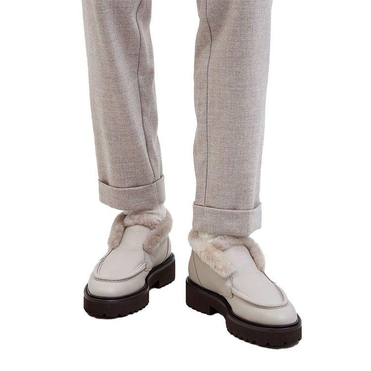 DOUCAL'S Desert bež ženske cipele sa krznom 