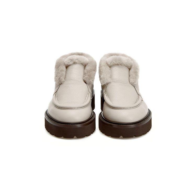 DOUCAL'S Desert bež ženske cipele sa krznom 